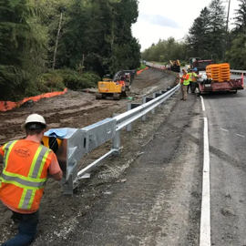 Two-Beam Highway Guardrail 