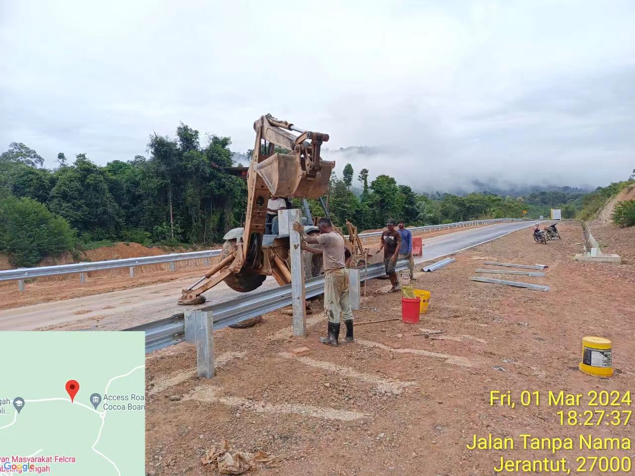 Mountain road guardrail