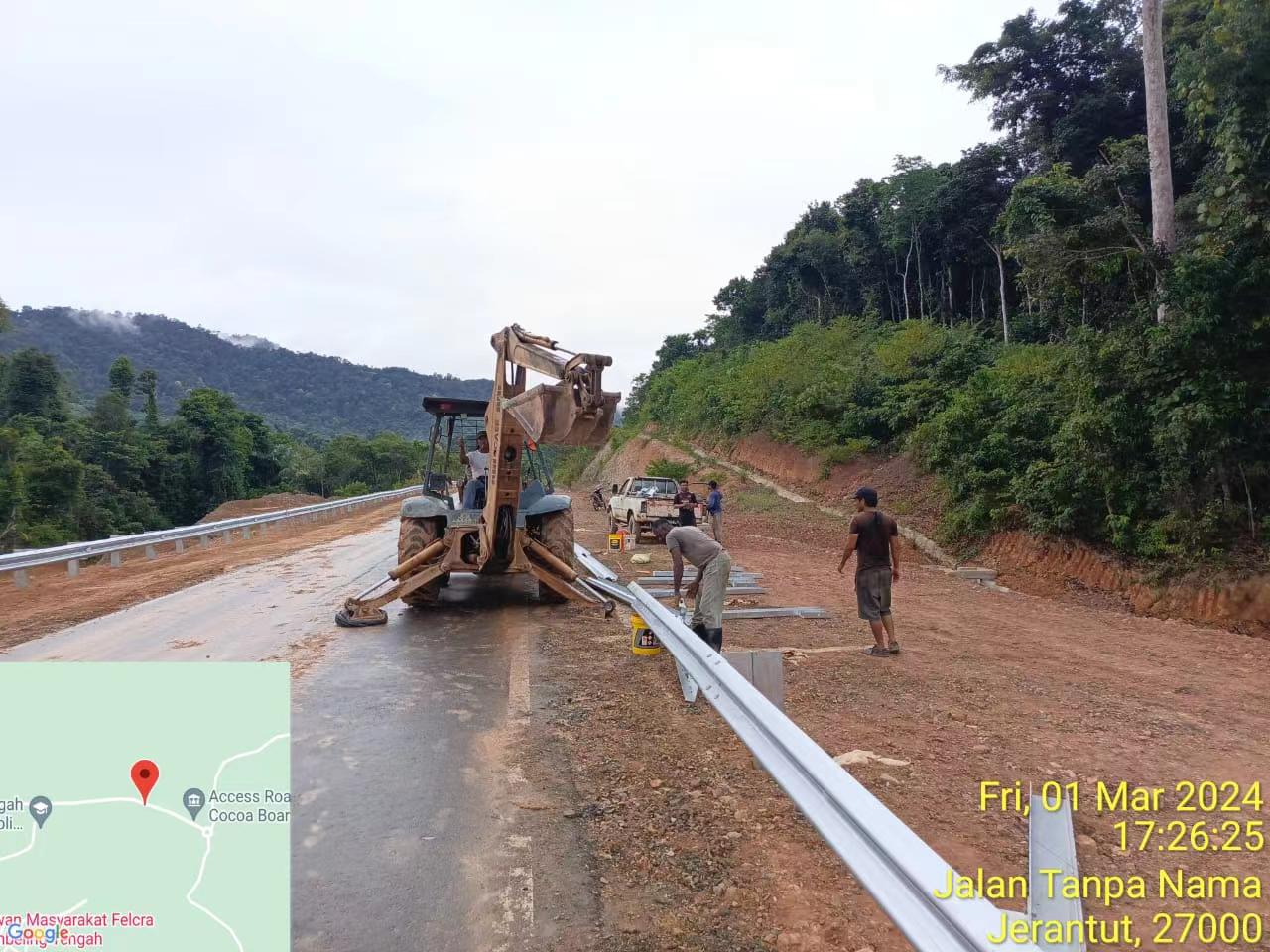 Mountain road guardrail